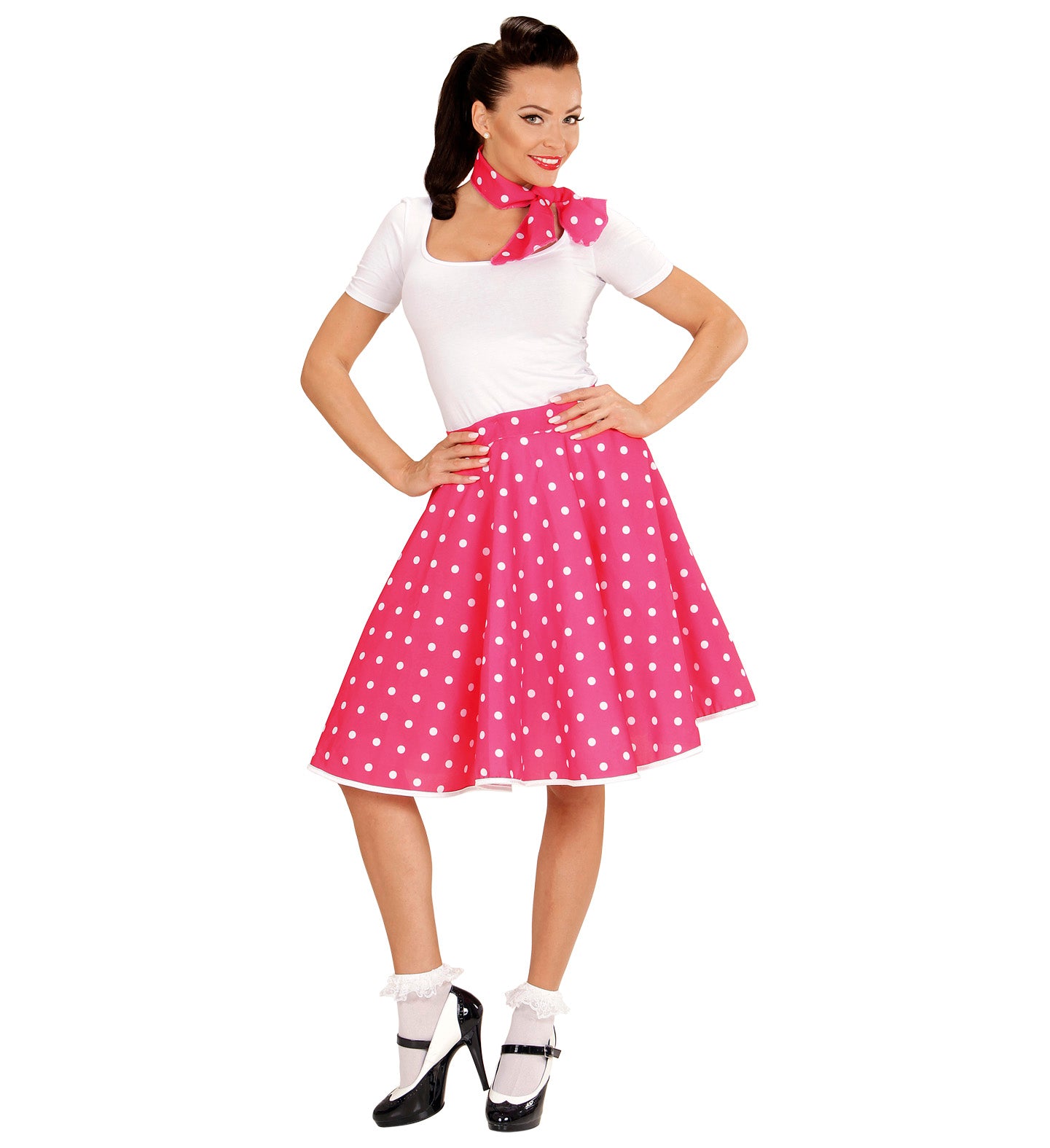 50's Polka Dot Skirt and Scarf Adult