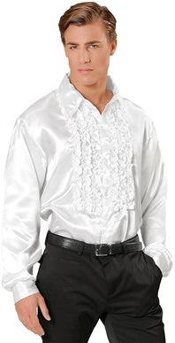 Satin Ruffled 70's Shirt Costume