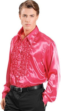 Satin Ruffled 70's Shirt Costume
