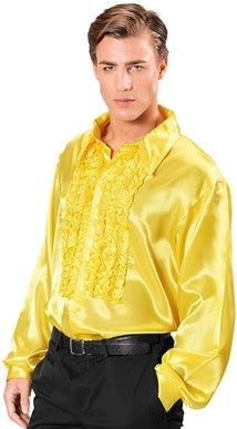 Satin Ruffled 70's Shirt Costume
