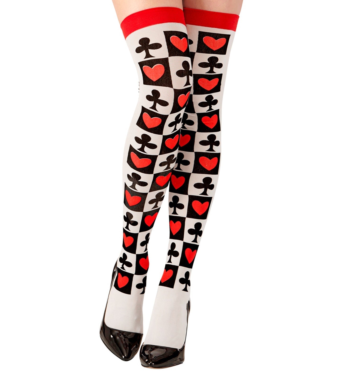 Queen of Heart Themed Hold Up Stockings