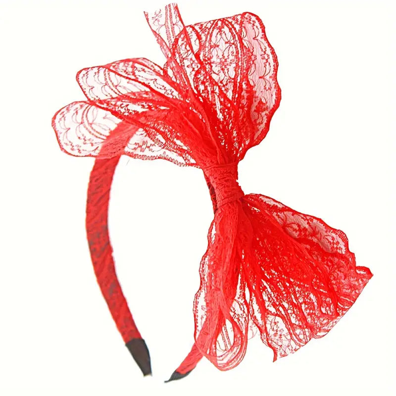 80's Lace Bow Headband