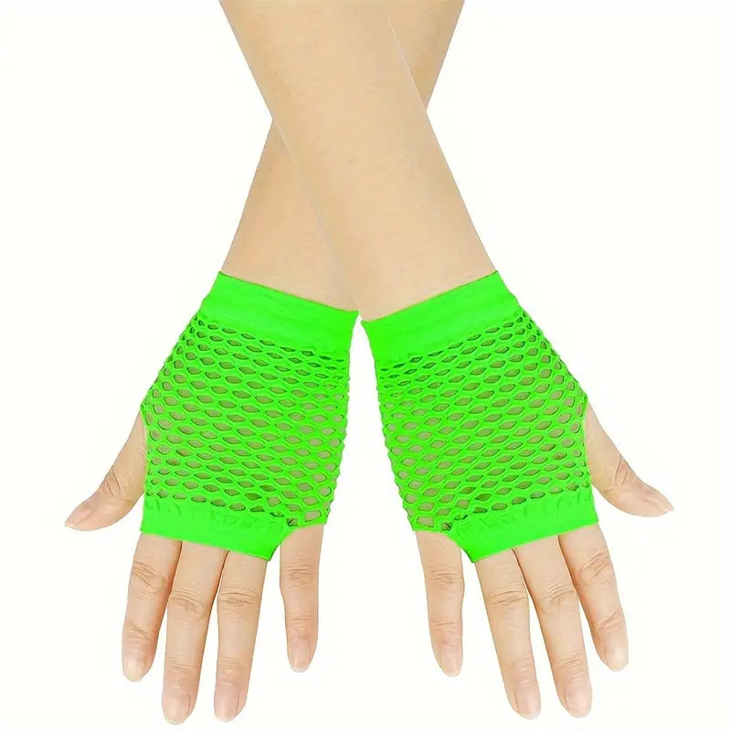 80's Fishnet Gloves Short