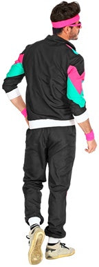 Shell Suit Unisex Black Costume