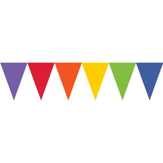 Plain Multi Coloured Bright Paper Bunting
