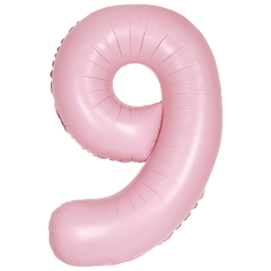 Giant Foil Number Balloon Matt Pale Pink