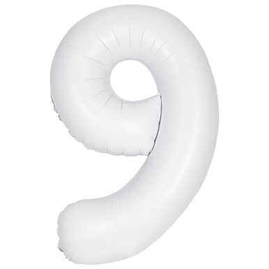 Giant Foil Number Balloon Matt White