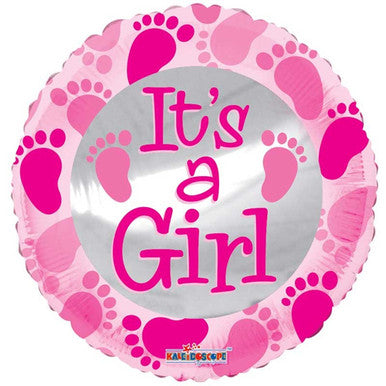 It's Girl/ Boy Footprints 18" Foil Balloon