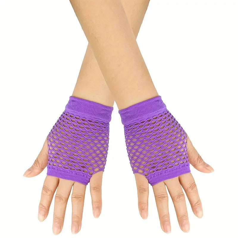 80's Fishnet Gloves Short