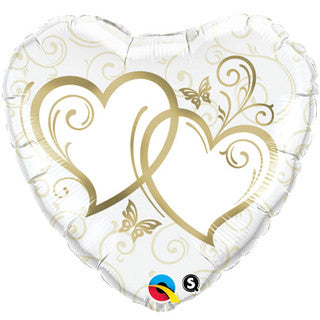 Entwined Hearts Gold 18" Foil Balloon