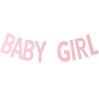 Baby Girl Pink Letter Banner