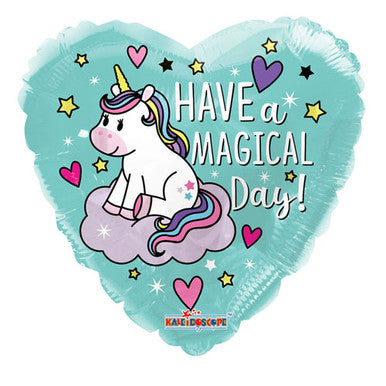 Unicorn Magical Day Heart 18" Foil Balloon