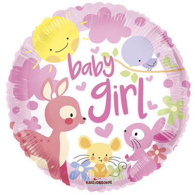 Baby Girl/ Boy Woodland Friends 18" Foil Balloon