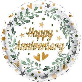 Happy Anniversary Leaf 18" Foil Balloon