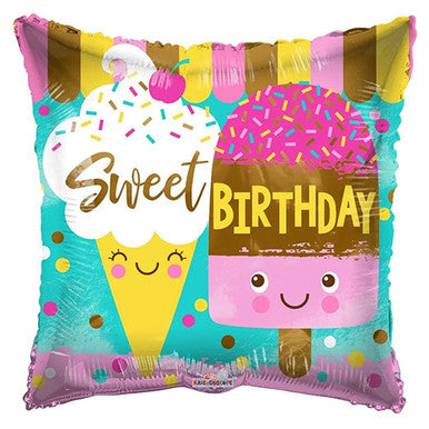 Sweet Birthday Ice-cream 18" Foil Balloon