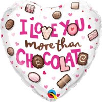 I Love You More Than Chocolate 18" Foil Balloon