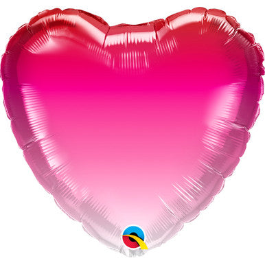Rainbow Ombre Heart 18" Foil Balloon