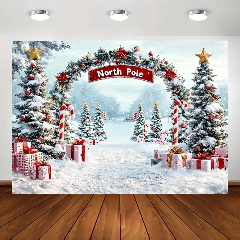 Christmas North Pole Backdrop