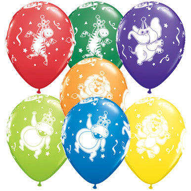 Party Animals Latex Balloons 25 Pack (also available in singles)