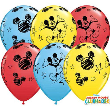 Disney Mickey Mouse Latex Balloons 25 Pack (Also available in singles)