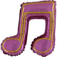 Purple Double Music Note Supershape Foil Balloon