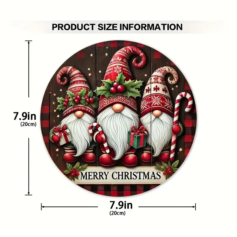 Christmas Gonk/ Dwarf Wooden Plaque Sign