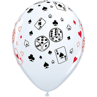 Casino Latex Balloons - 25 Pack (Available in Singles)
