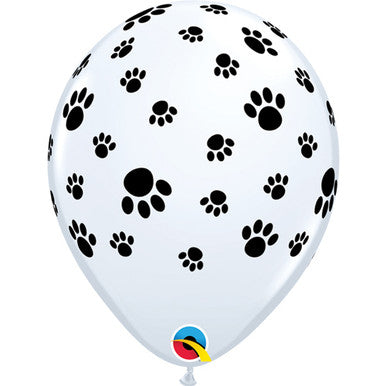 Paw Print Latex Balloons 6 Pack