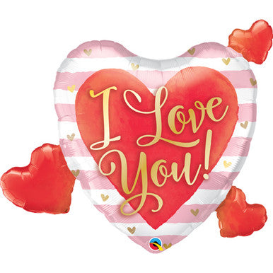 I Love You Script Heart Supershape Foil Balloon