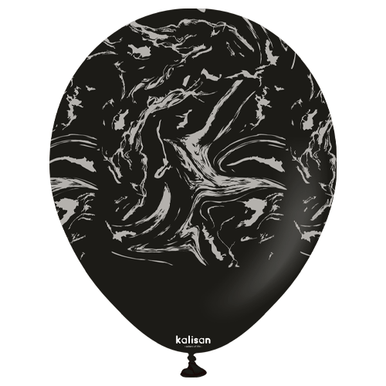 Space Nebula Black and Silver Latex Balloons - 25 Pack (Available in Singles)