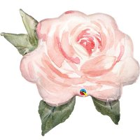 Pastel Pink Rose Supershape Foil Balloon