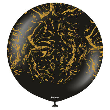Space Nebula Black and Gold 3ft Latex Balloon