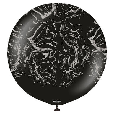 Space Nebula Black and Silver 3ft Latex Balloon