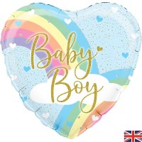 Baby Girl/ Boy Rainbow Heart 18" Foil Balloon