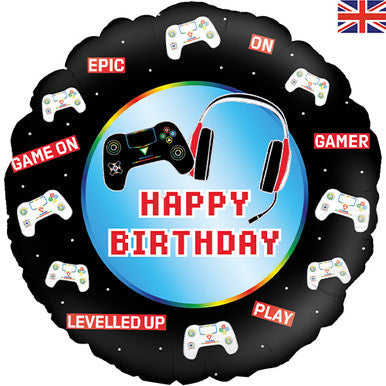 Cool Gamer Birthday 18" Foil Balloon