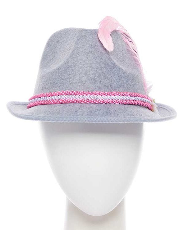 Bavarian Hat Grey and Pink