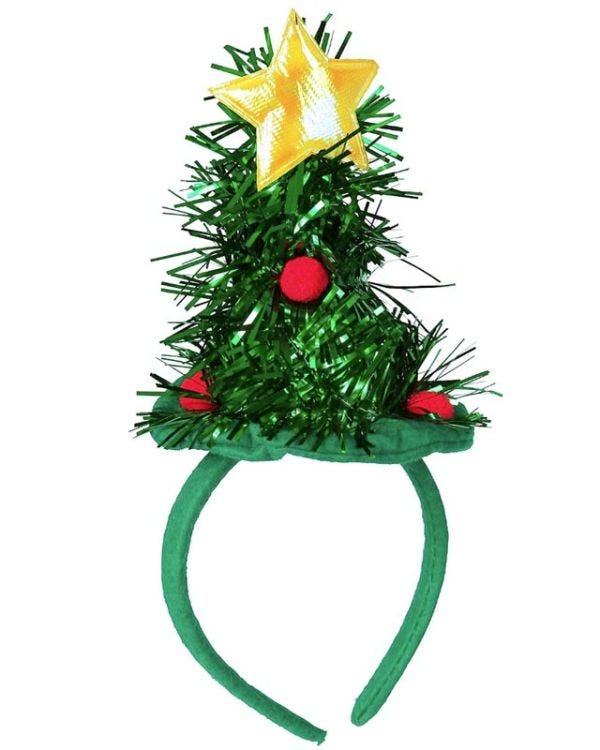 Mini Christmas Tree Hat on Headband