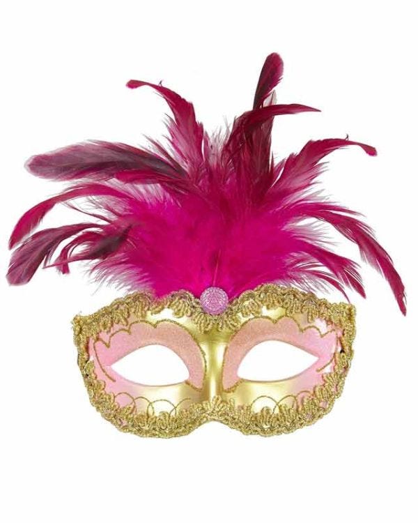 Gold and Pink Royal Masquerade Eyemask