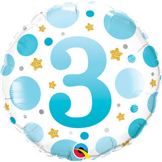 Age 3 Dots 18" Foil Balloon