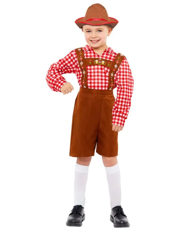 Red Bavarian Boy Child Costume