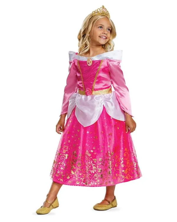Official Deluxe Disney Sleeping Beauty Aurora Child Costume