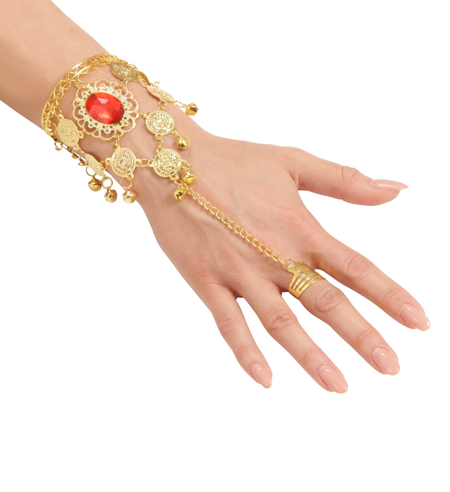 Coin Finger Ring Bracelet