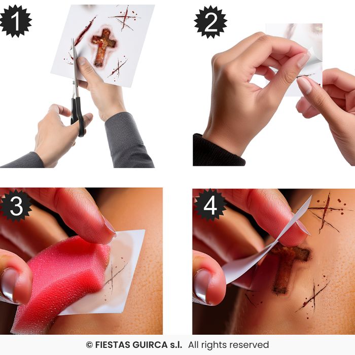 🌟New🌟 Possessed Help Me! Wound Temporary Tattoos