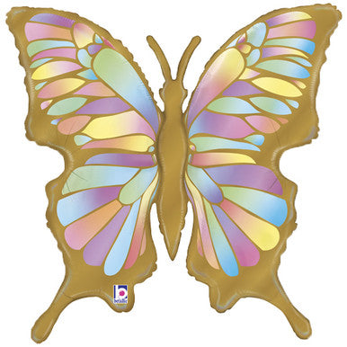 Opal Butterfly Supershape Foil Balloon
