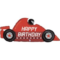 Happy Birthday Race Car Supershape Foil Balloon