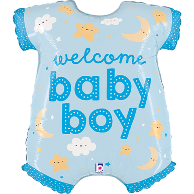 Welcome Baby Girl/ Boy Onesie Supershape Foil Balloon