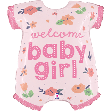 Welcome Baby Girl/ Boy Onesie Supershape Foil Balloon