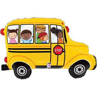 School Bus Supershape Foil Balloon