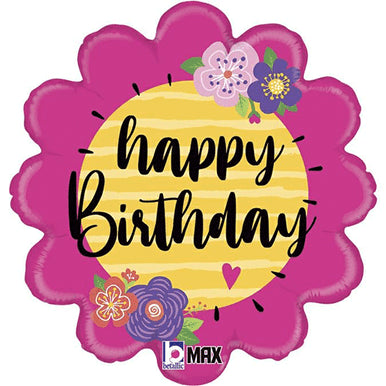 Birthday Cute Flower Supershape Foil Balloon