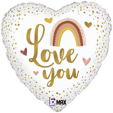 Love You Boho Rainbow 18" Foil Balloon